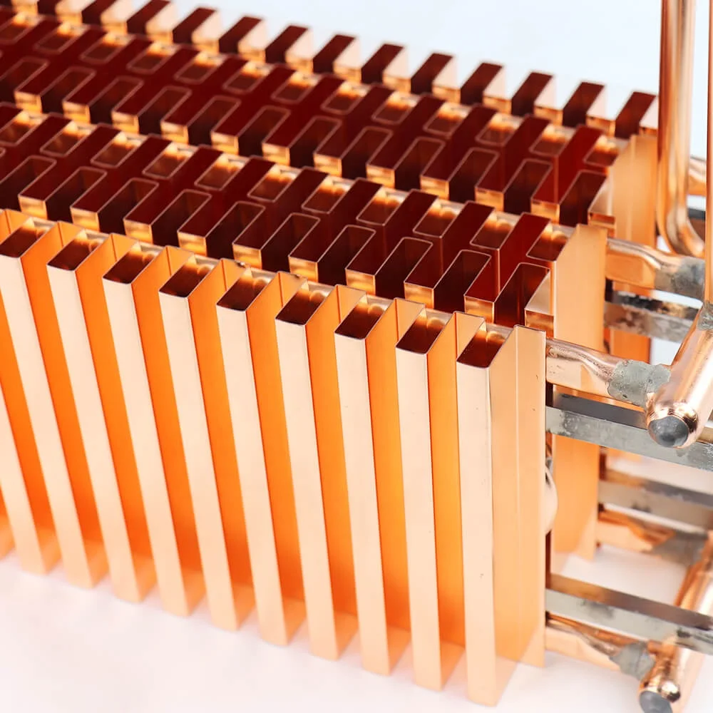 Customized Copper Welding Fin Radiator With Cooling Copper Pipe