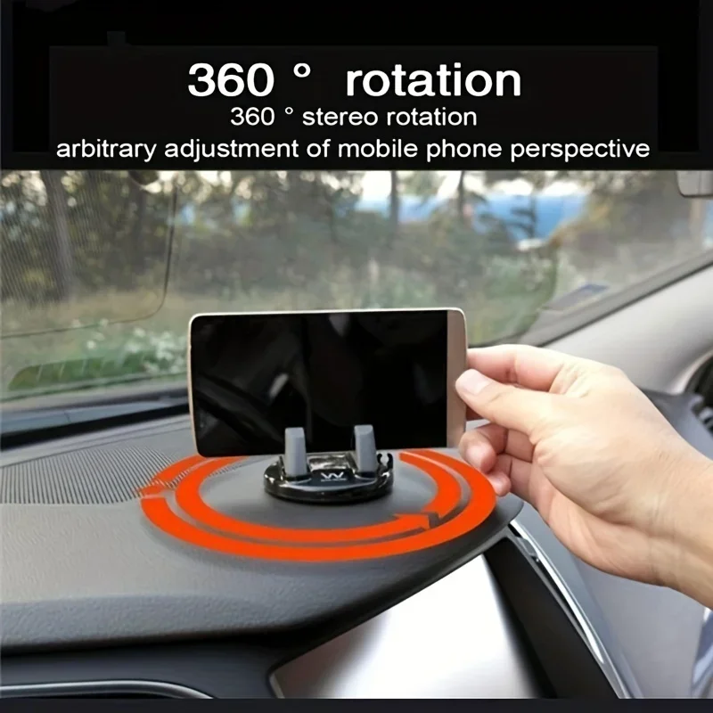 Mini 360 Rotatation Car Phone Holder Stand Anti-Slip Mobile Phone Car Mount Dashboard Bracket Univeral Desktop Mobile Holders image 2