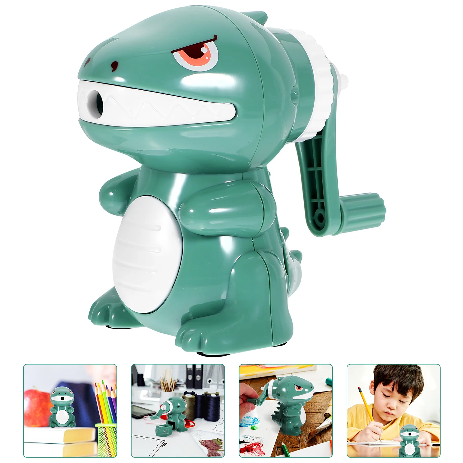 

Cute Dinosaur Manual Pencil Sharpener Adjustable Crank Kids School Portable Small Sharpener for Students Efficient Study