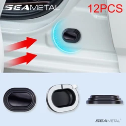 SEAMETAL 12PCS Car Door Silicone Anti Shock Pad Auto Trunk Sound Insulation Thickening Cushion Stickers Car-styling Accessories