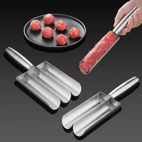 304 Stainless Steel Meatball Scoop Maker Mold for Fish Beef Easy-Release Non-Stick Rice Ball Dumplings Maker DIY Kitchen Tools