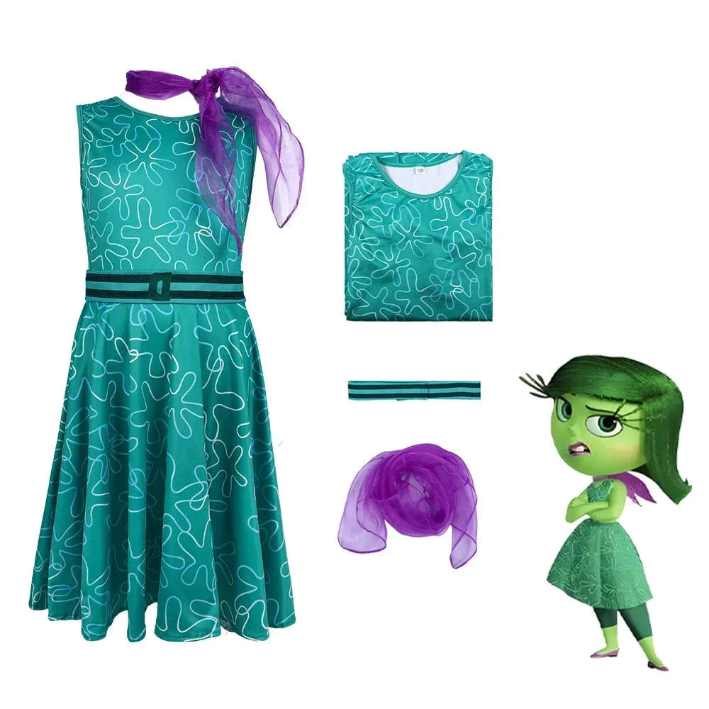 Disfraz de Cosplay de películas de Anime para niños y adultos, mono con cabeza, disfraz de Halloween, Inside Out, Joy, disgusto, Anger, triste, ansiedad