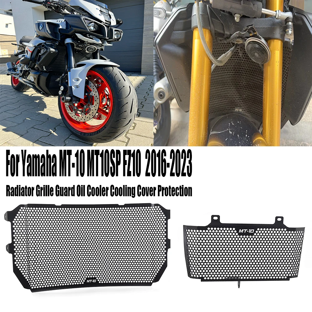 For Yamaha MT-10 MT10SP MT 10 FZ10 FZ 10 FZ-10 2016-2023 Motorcycle Radiator Grille Guard Oil Cooler Cooling Cover Protection