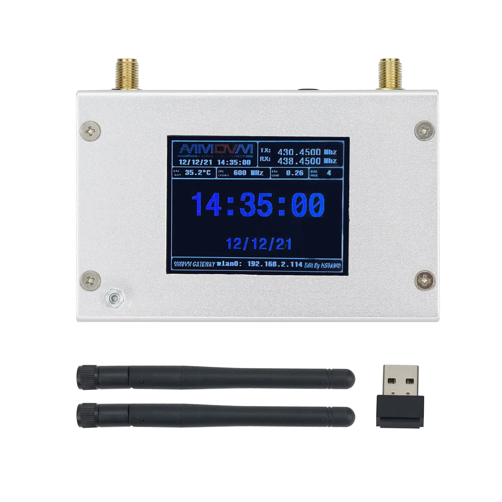 Duplex MMDVM Hotspot with Aluminum Alloy Shell Color Display Screen Supporting For C4FM/DMR/DSTAR P25