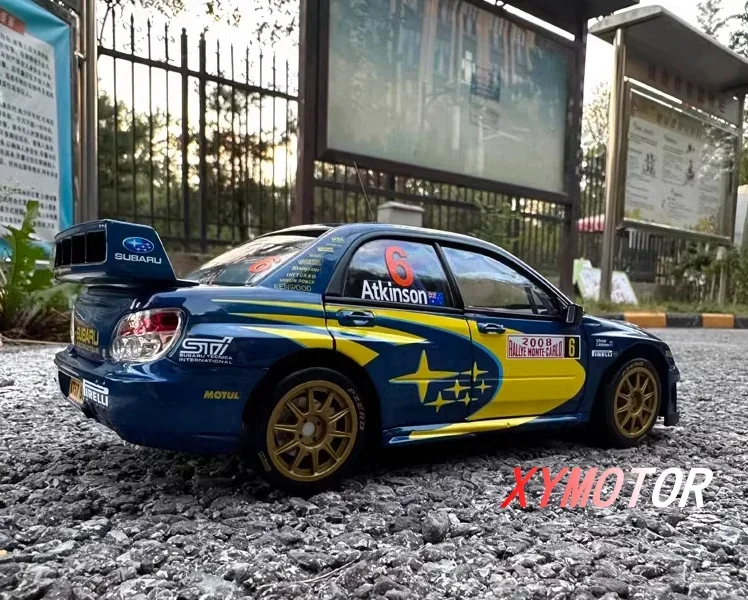 Sun star 1:18 For Subaru Winged leopard No.6 WRC Rally Alloy Diecast Model Car Kids Toys Gifts Hobby Display Collection Blue