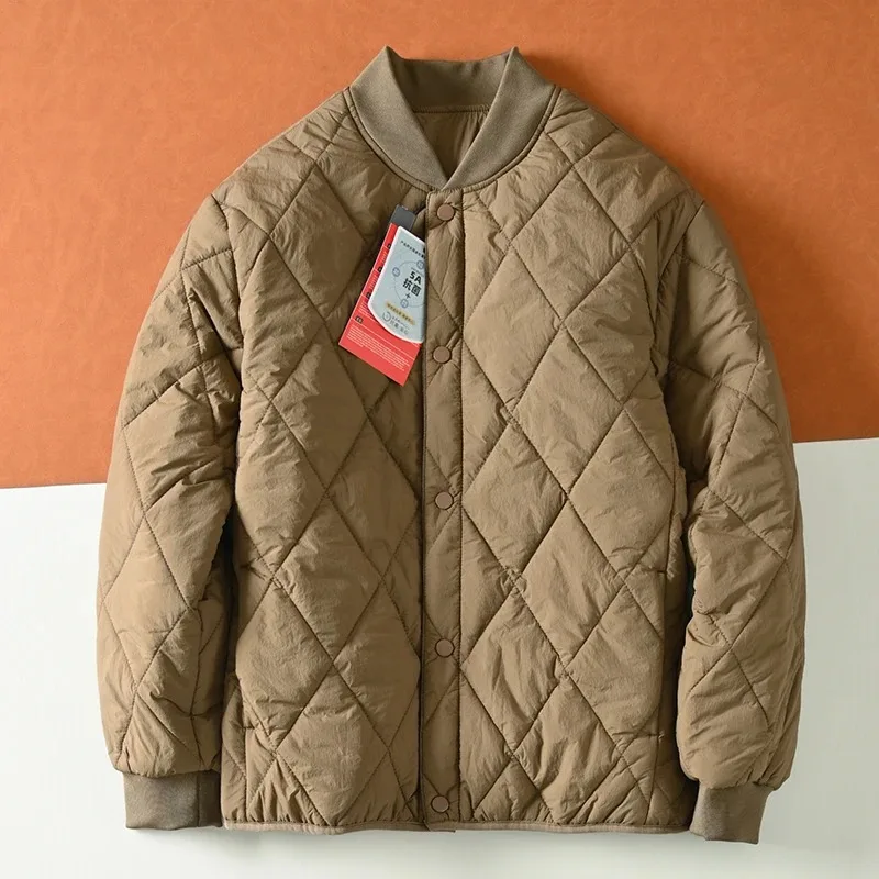 Lightweight Warm Stiched Cotton Ball Collar Winter Men Women Comfortable Windproof Cold Resistant Layering Cotton Coat