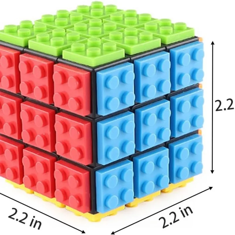 Cube de vitesse en brique 3x3 avec blocs de construction, mini jouet inclus, Compatible avec Lego Cube, jouet éducatif