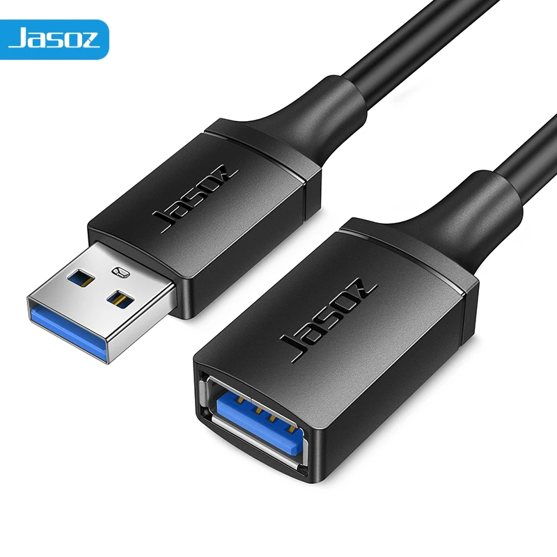 Jasoz USB Extension Cable Male to Female USB 3.0 Extender Cord for TV SSD Xbox One Laptop PC Fast Speed USB 3.0 Extension Cable