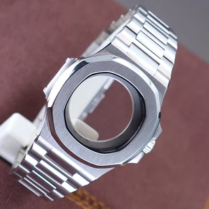 Sapphire Crystal Watch Cases, Armbänder Teile, Waldweichungsbewegung, modifizierter Nautilus Seiko NH34 NH35 NH36 38, 39,5 mm Hauptverkäufe Saphirglas für Seiko - №3