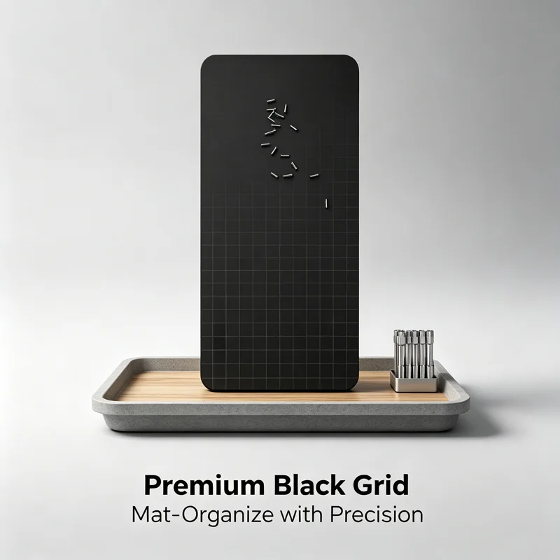 

Non-Slip Heat Resistant Silicone Magnetic Mat Screw Organizer Grid Work Pad for Phone PC Watch Electronic Disassembly Repair Kit