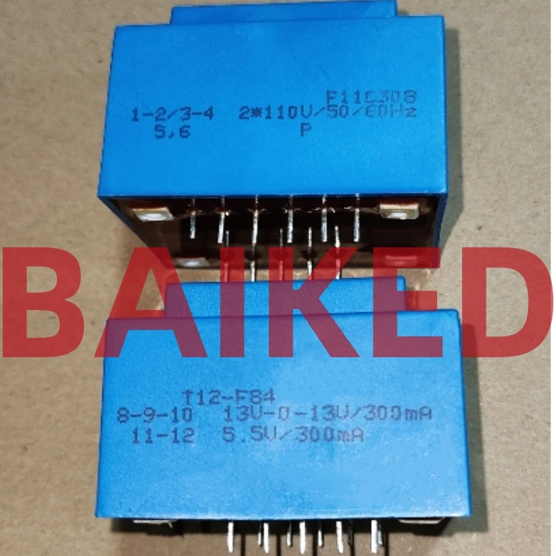 

BingZi T40/E T12-F84 8-9-10 13V-0-13V/300mA 11-12 5.5V/300mA 1-2/3-4 2*110V/50/60HZ 5,6 P Power transformer Output power 12VA