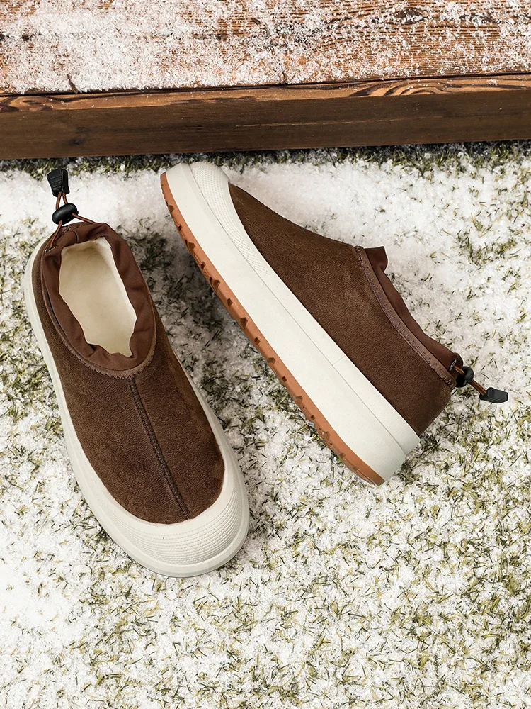 Biznesowy styl Old Money, modne i eleganckie, męskie zimowe buty śniegowce, antypoślizgowe i ciepłe, odpowiednie na codzienne wyjścia, minimalistyczne.