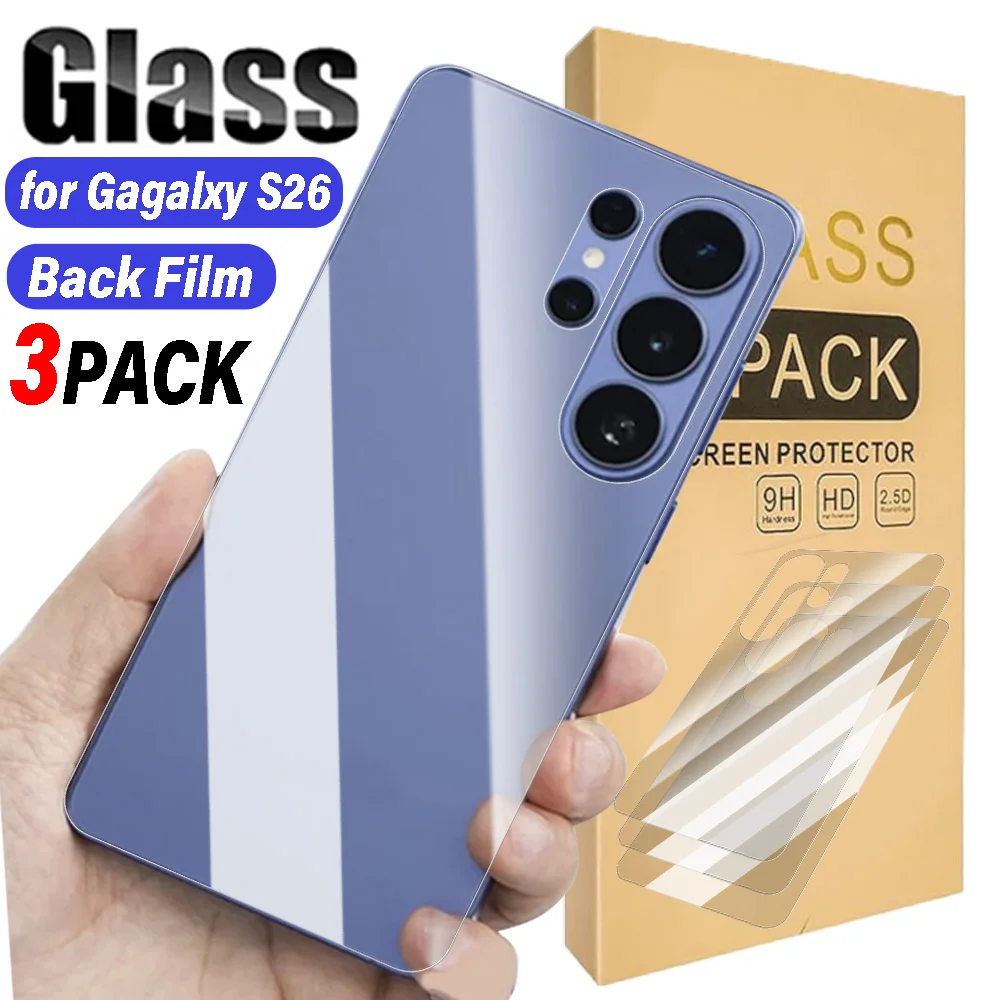 

For Samsung Galaxy S26 1/2/3Pack Back Tempered Glass S26Plus S26Ultra 5G Anti-scratch Back Film Screen Protector for Galaxy S26