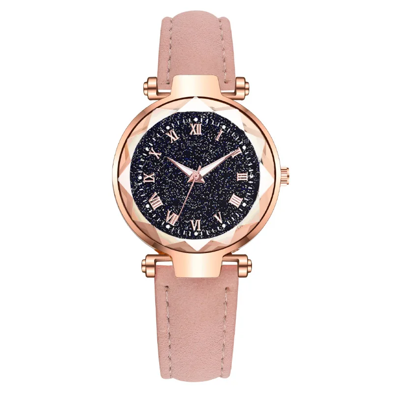 Fashion Starry Sky Roman Pattern Women's Watch Student Belt Women's Quartz Watch