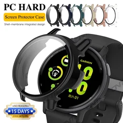 Vidrio + funda para Garmin VivoActive 5 Protector de pantalla de vidrio templado y parachoques protector de PC duro accesorios Garmin Vivo Active 5