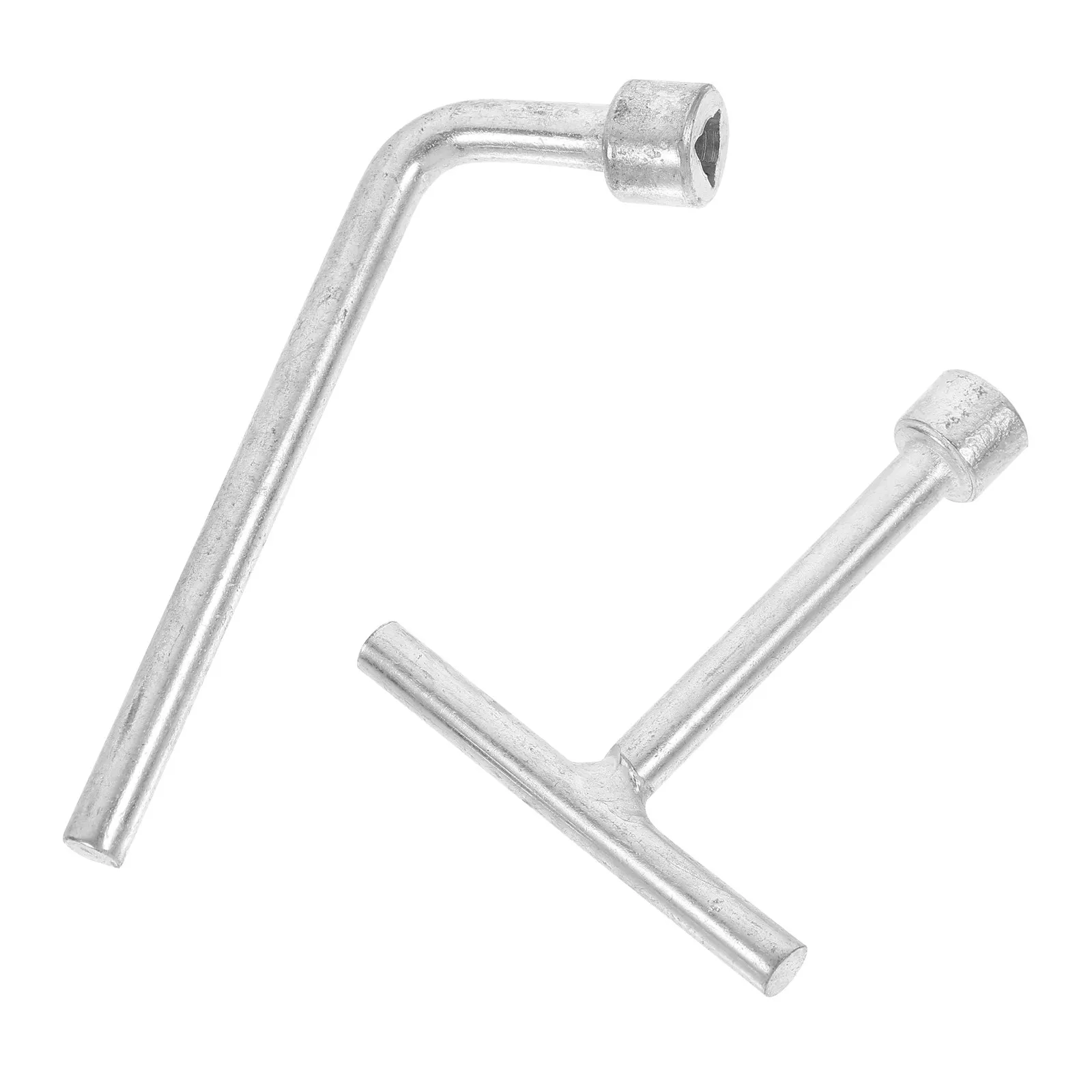 2Pcs Stainless Steel Triangle Head Anti-Theft Screw Wrench Set – Heavy-Duty Rust-Resistant Spanner for Street Lamps