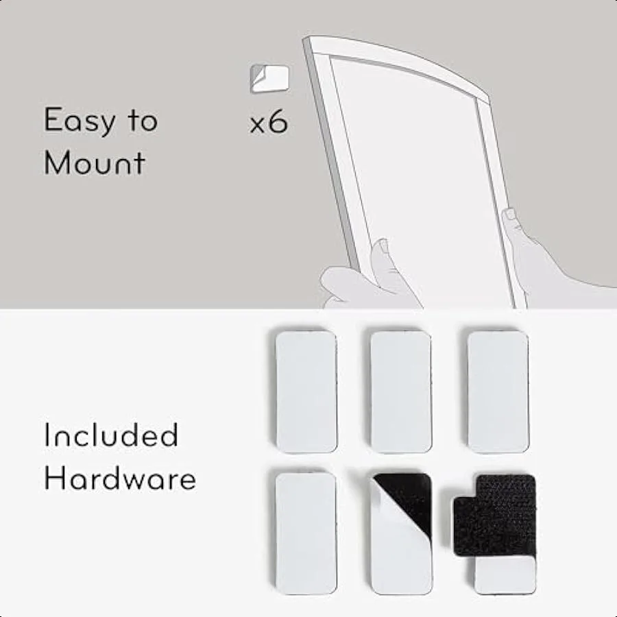 Tableau magnétique effaçable à sec 20 "x 16" cadre noir et gris comprend un marqueur et un aimant