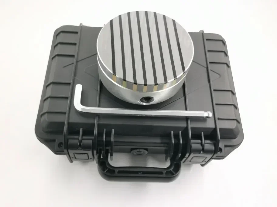 Round aluminum strong disk magnetic base 150 method such as articulated arm magnetic chuck