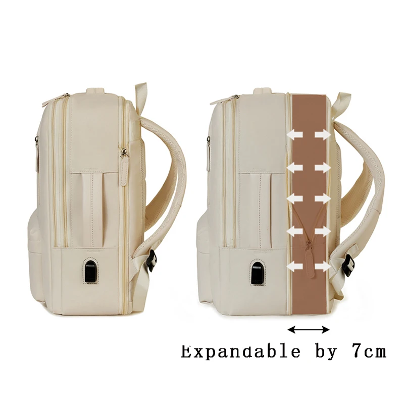 حقيبة ظهر للسفر والعمل قابلة للتوسيع، وحقيبة ظهر ذات سعة كبيرة، وحقيبة ظهر للكمبيوتر المحمول، وحقيبة ظهر لطلاب الجامعات #4