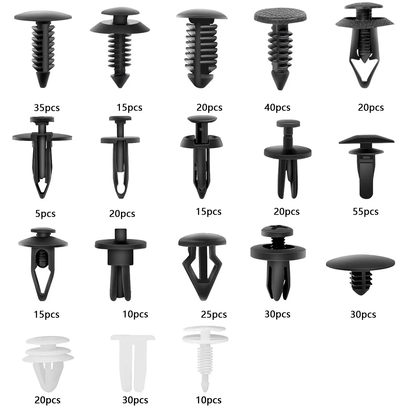 415/620 Auto Fastener Clip Kit Fender Rivet Clips 30 Tool Car Body Push Retainer Pin Rivet Bumper Door Trim Panel Retainer Clips image 3