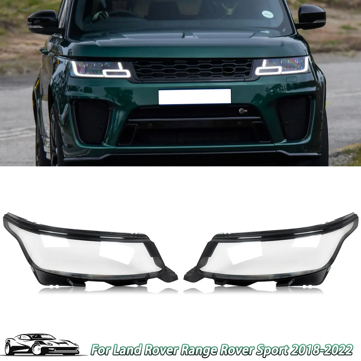 

1 пара накладок на передние фары MAGICKIT для Land Rover Range Rover Sport 2018-2022, прямая установка, автомобильные аксессуары