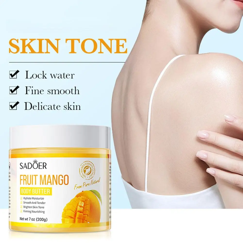 SADOER Avocado Body Butter 200g,Deep Moisturizing Firming Nourishing Cream, Smoothing Hydrating Body Lotion for Dry Skin Care
