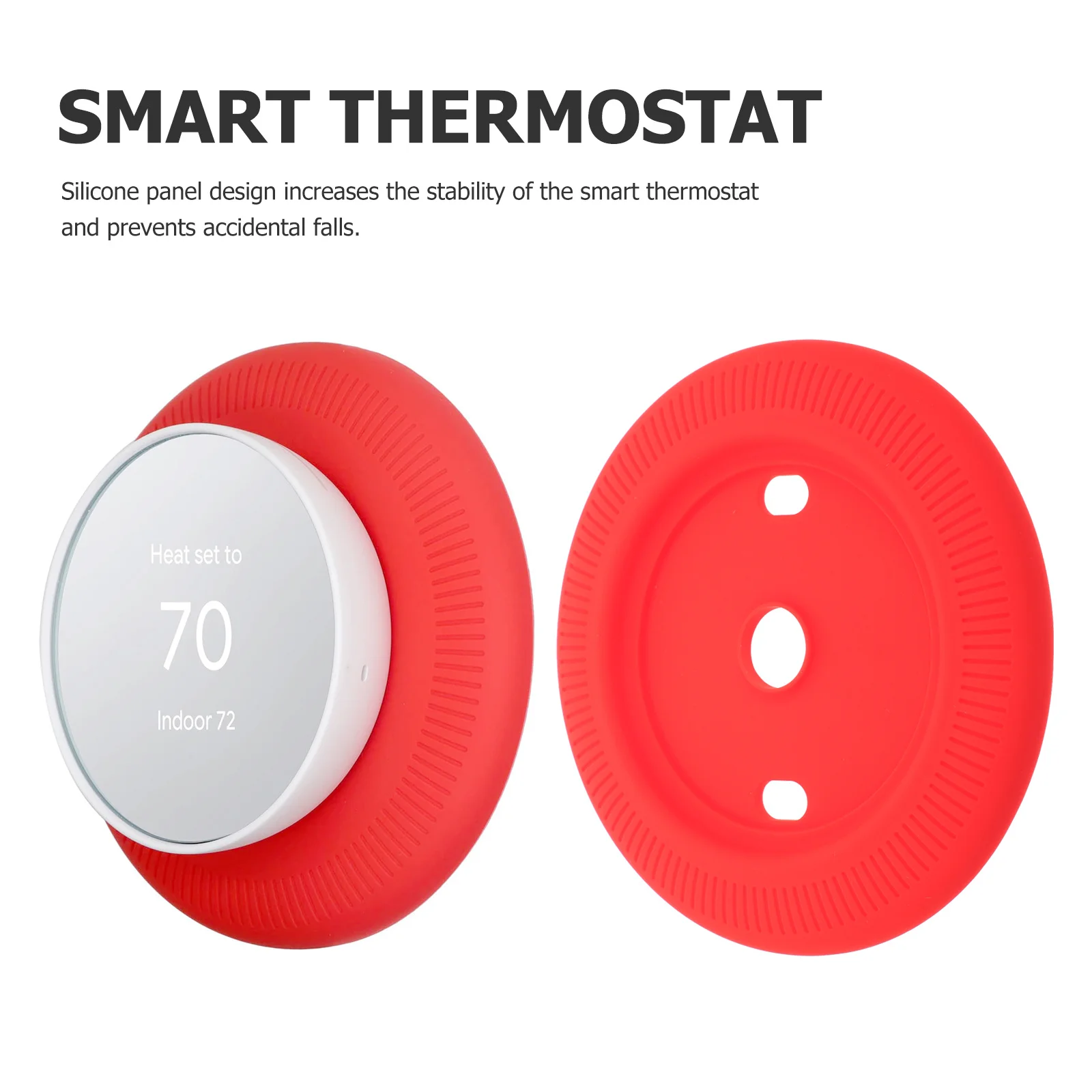 

Smart Thermostat Cover Silicone Wall Plate Protective Case For Nest Easy Installation Durable Flexible Modern Design Home Decor