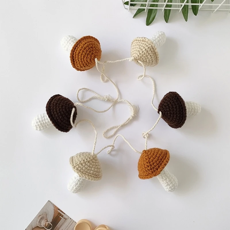 

Newborn Photography Props Crochet Mushroom Room Hanging Ornament Photoshooting Props Backdrop Nursery Decor Shower Gift