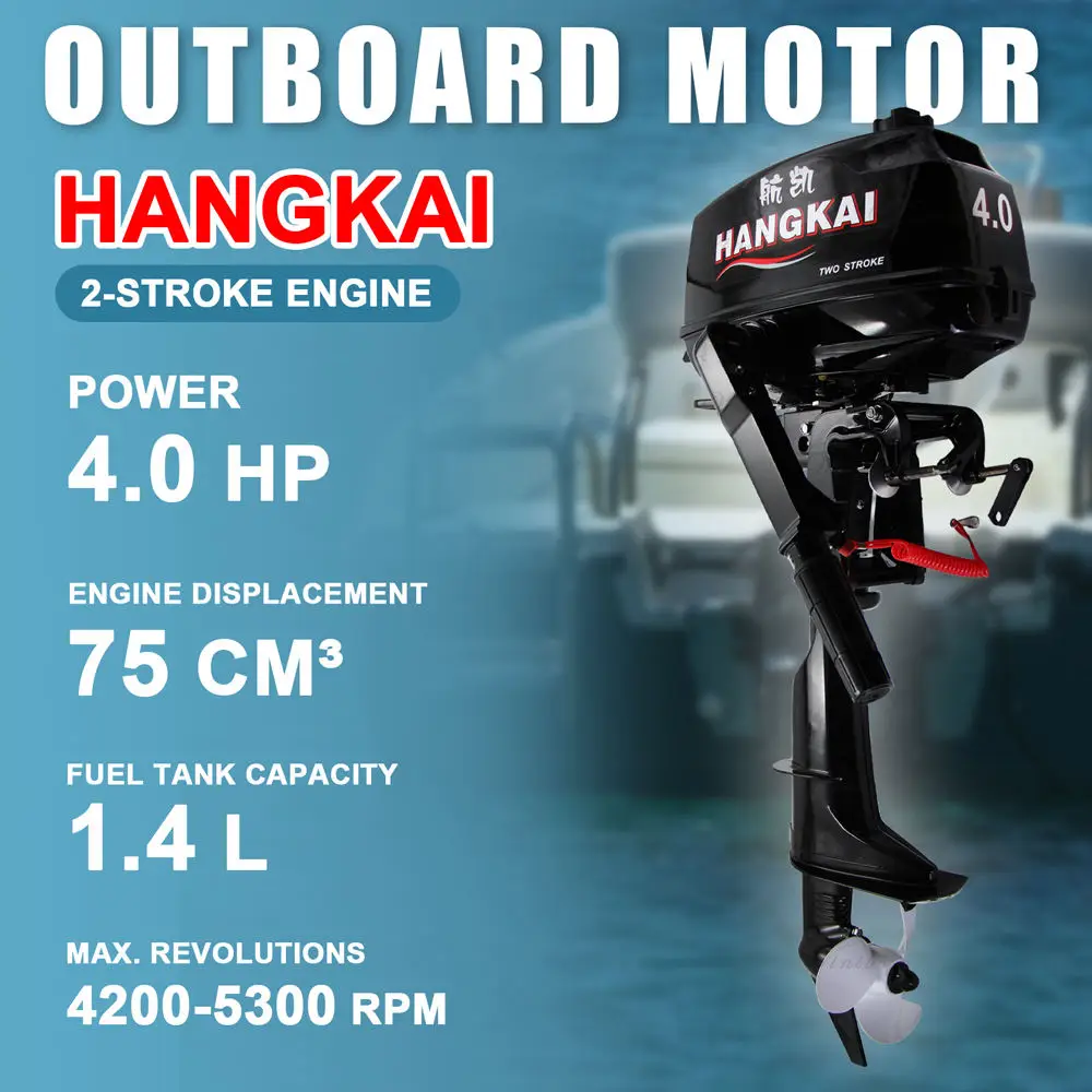 

2026 New Sale Factory Price Hangkai 4HP 2 Stroke Boat Petrol Outboard Motor Boats Motor Marine Engines