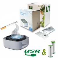 Air Purifier Ashtrays with Negative Ion Filter Ashtray Prevent Ashes from Falling Removal Cigarettes Smoke Odor Smoking Supplies