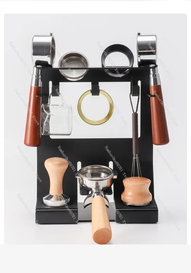 Multi-functional Wall Mount Coffee Tool Rack, Storage Organizer for Tamper Distributor Barista Accessories