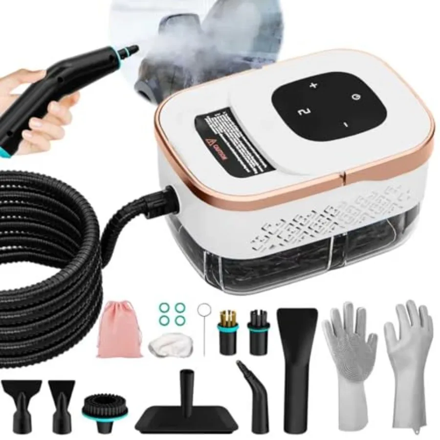 

Steam Cleaner 6 Steam Levels 42oz Tank and 11 Pieces Accessories 1500W High-Temperature Steam Cleaner for Home Steamer for clea