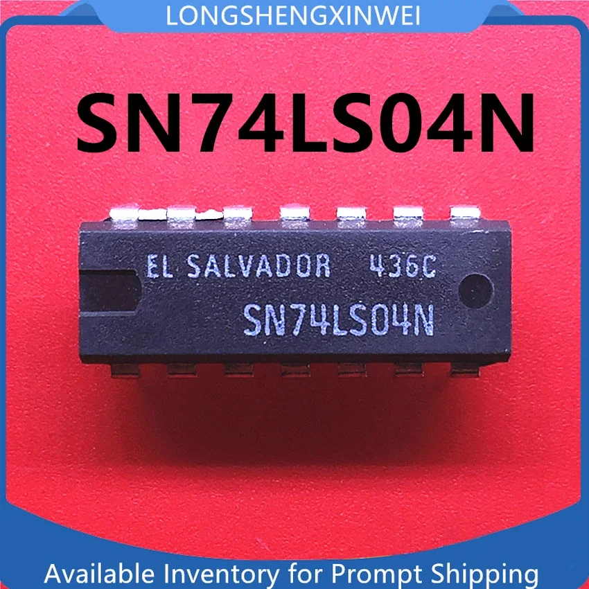 SN74LS04N 74LS04 رقاقة منطقية DIP-14 ، قابس مباشر ، جديد ، 1 42