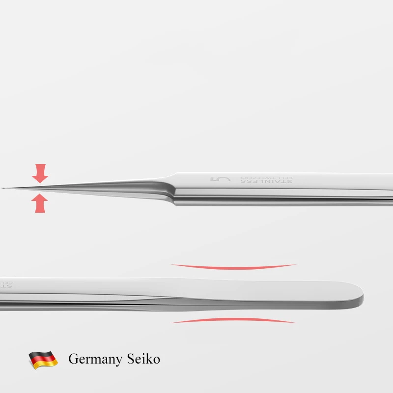 German Ultra-fine Cell Pimples  Blackhead Clip Tweezers Beauty Salon Special Scraping & Closing Artifact Acne Needle Tool