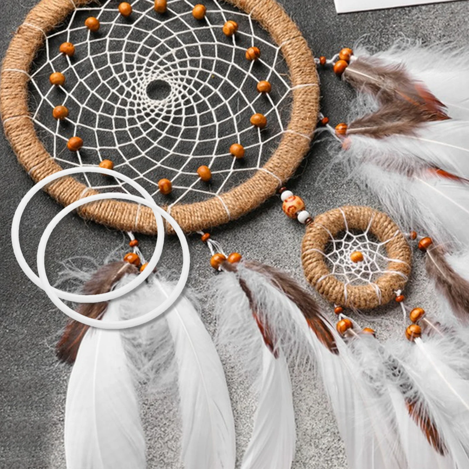 

30Pcs Plastic Dream Catcher Hoops for DIY Macrame Crafts Wreath Hoop Floral Decoration Wall Hanging Plastic Rings