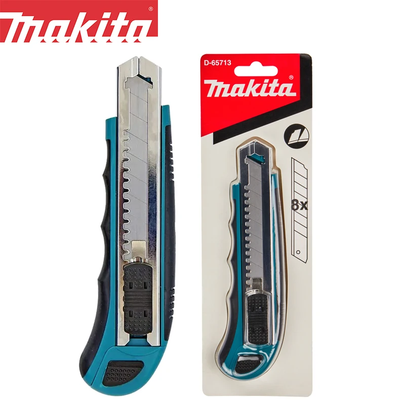 

Makita D-65713 Многофункциональный художественный нож с 8 лезвиями, легко загрузка, бытовой DIY, обрезка, режущий ручной инструмент, ручные инструменты Makita