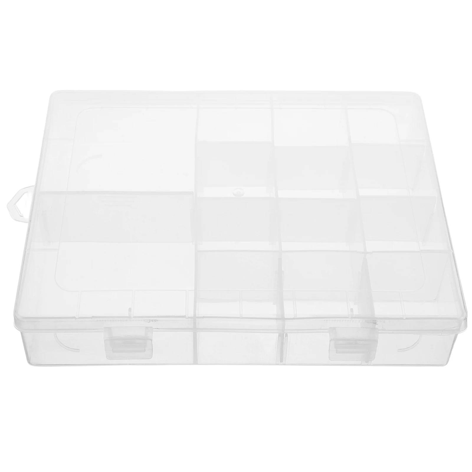 

Transparent Beads Jewelry Storage Box Durable Plastic Organizer Grid Medicine Container Clear Small Compartment