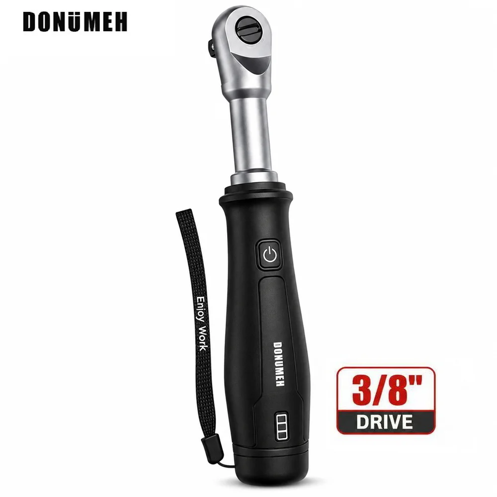 3/8'' Cordless Electric Ratchet Wrench 3.6V Rechargeable Power Ratchet  LED Light USB-C Charging for Auto Repair Tool