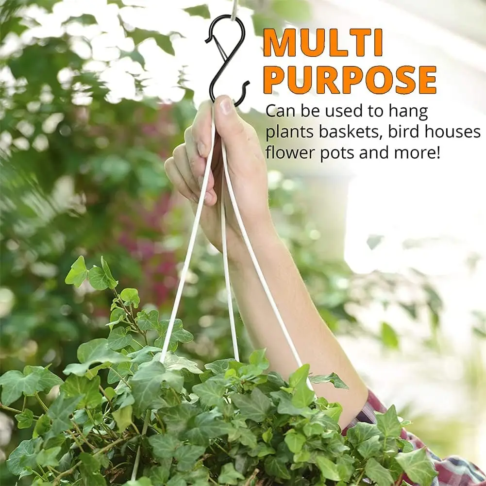 10/1pcs S-Shape Hook Metal Buckle Design Multi-function Kitchen Bedroom Garden Hanging Clasp Clothes Bags Plants Hanging Rack