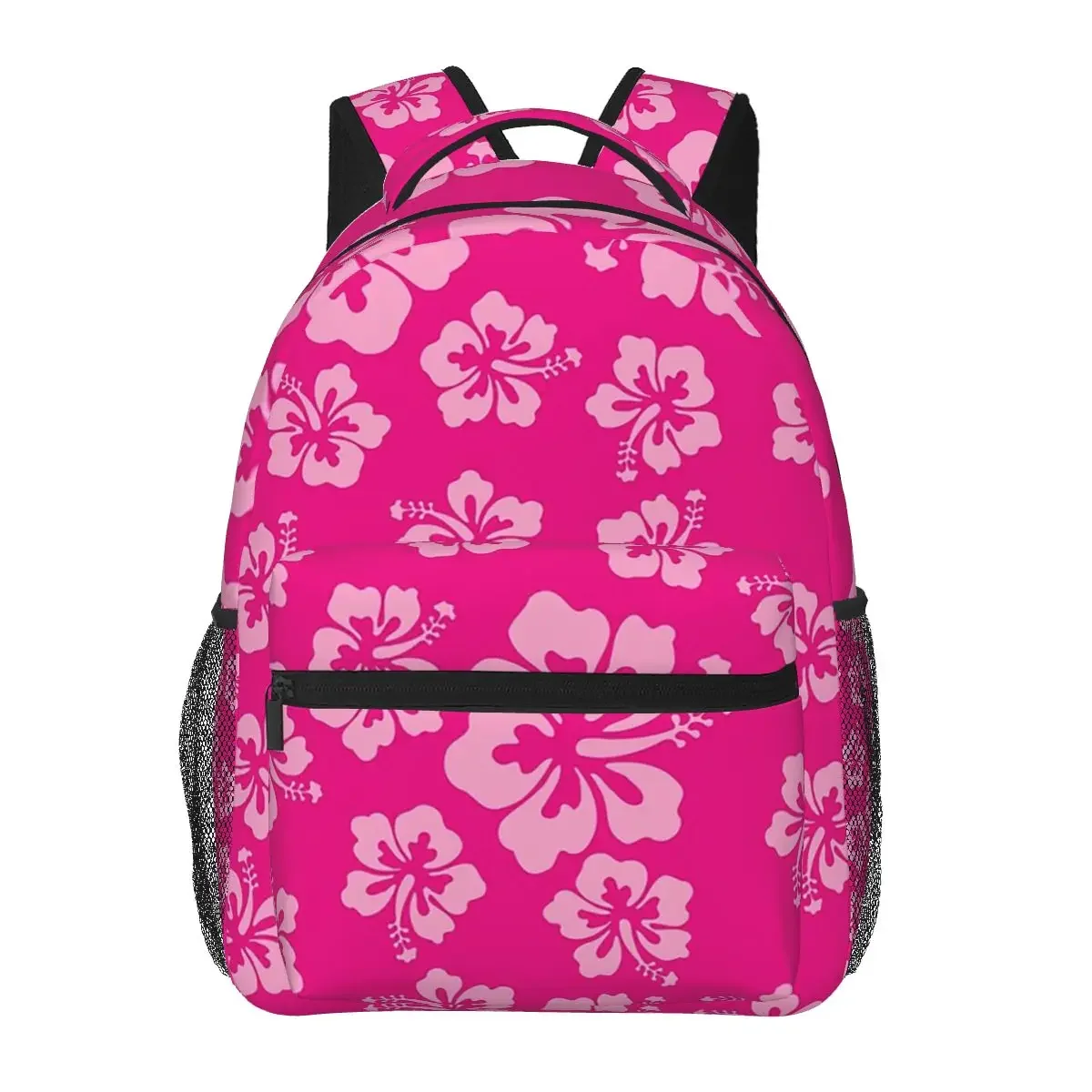 

Bright Pink Hibiscus Hawaiian Flower Aloha Backpacks Boys Girls Bookbag Children School Bags Cartoon Kids Rucksack Shoulder Bag