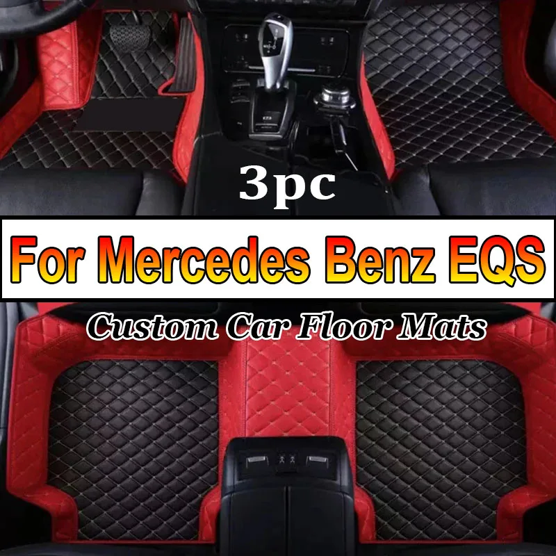 

Custom Car Floor Mats for Mercedes Benz EQS 2022 2023 Years Artificial Leather Carpet Interior Car Accessories