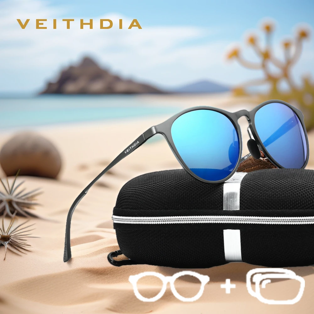 VEITHDIA Brand New Arrival Prescription Sunglasses Sports Driving Glasses Polarized Lens Myopia Eyeglasses For Men Women PJ6625