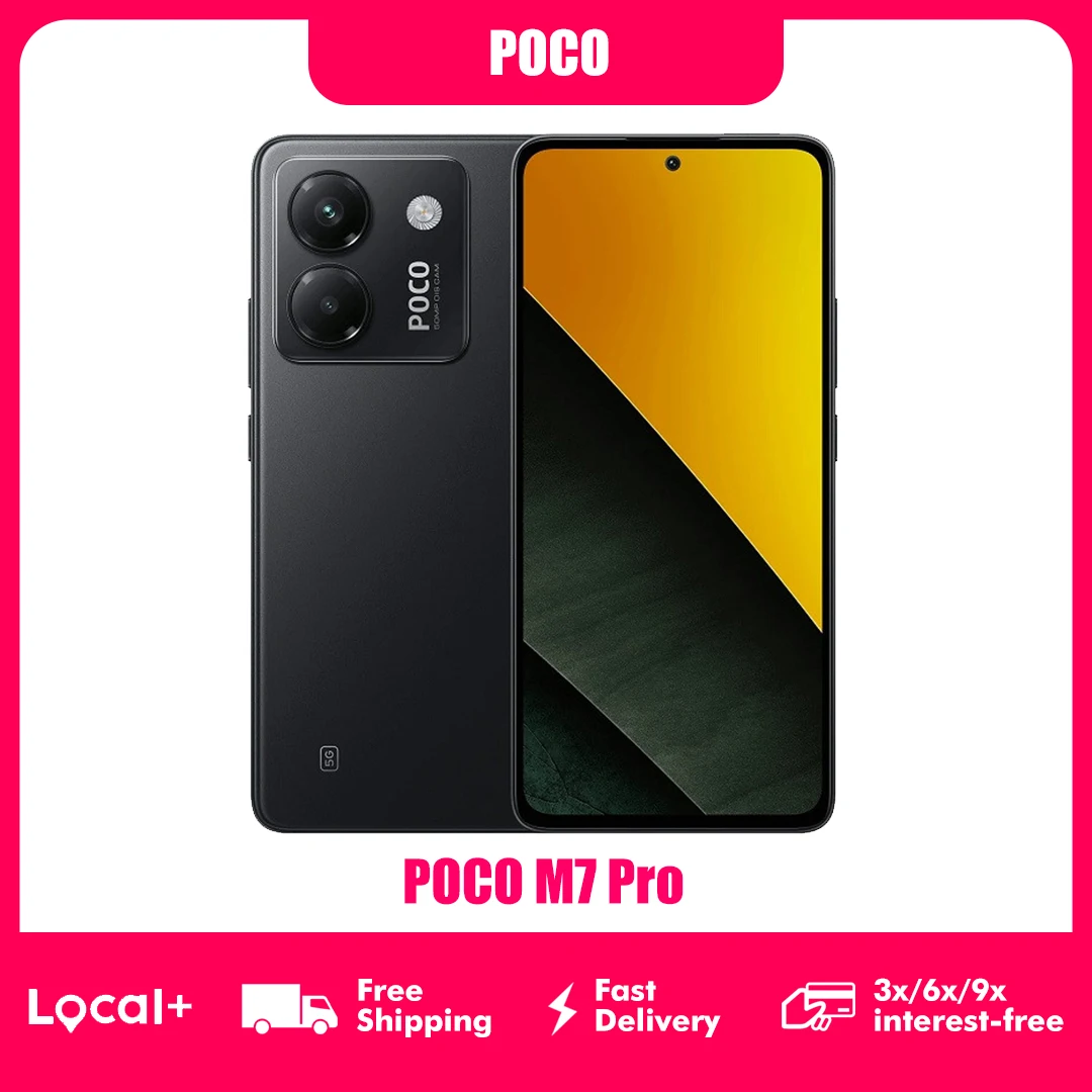 POCO M7 Pro 5G NFC 8 GB/256 GB 12 GB/256 GB 12 GB/512 GB Globale Version Mobiltelefon