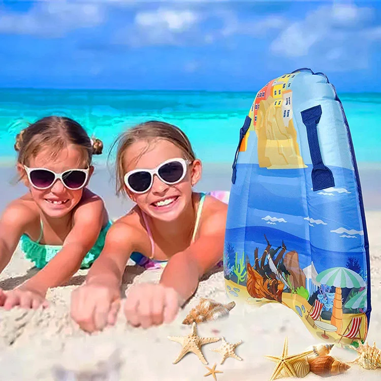 

Детская надувная доска для серфинга, портативный корпус для взрослых с ручками, доски для серфинга на пляже, плавающий коврик для плавания, устройство