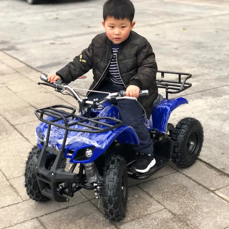 49cc 2-Stroke Kids Mini Quad Bike ATV with Chain Drive Automatic Transmission 2WD Disc Brakes