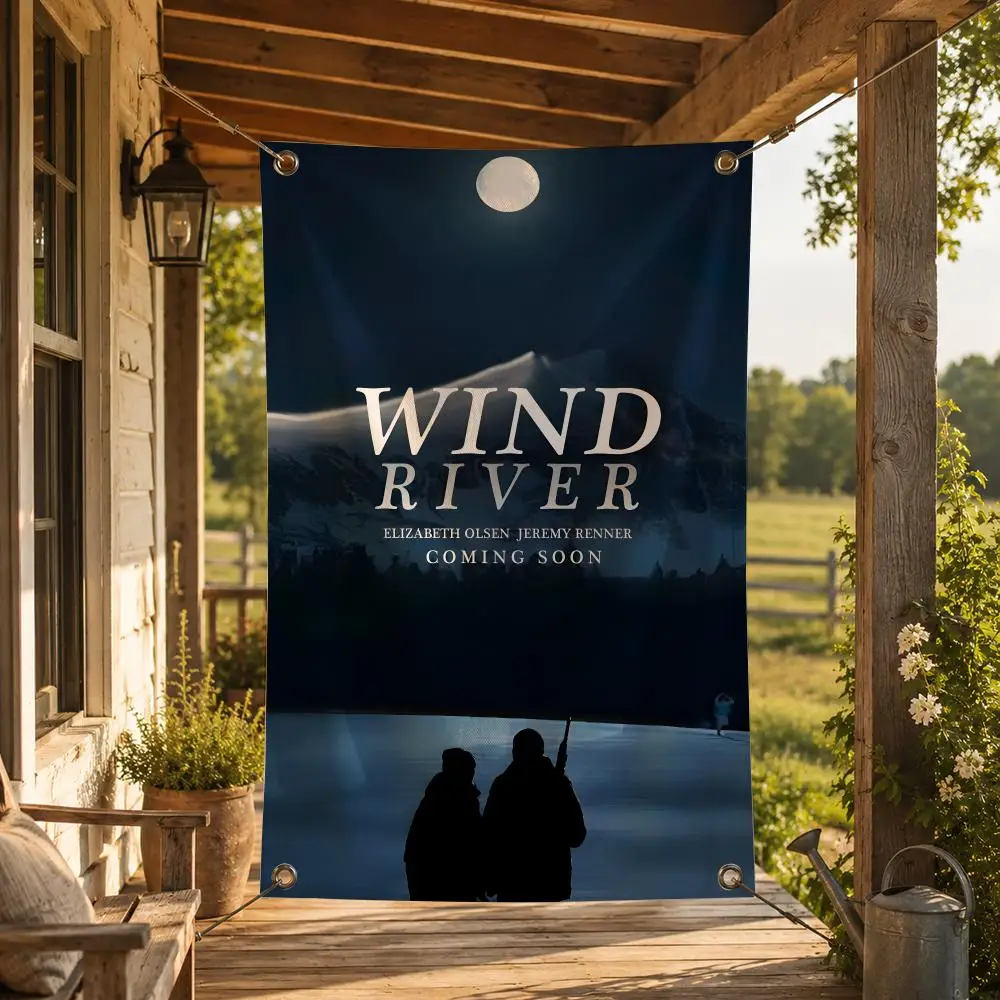 Movie W-Wind River Flags Decorative Flag Banner for Indoor Outdoor Wall Garden Yard Porch Patio Home Party Decor