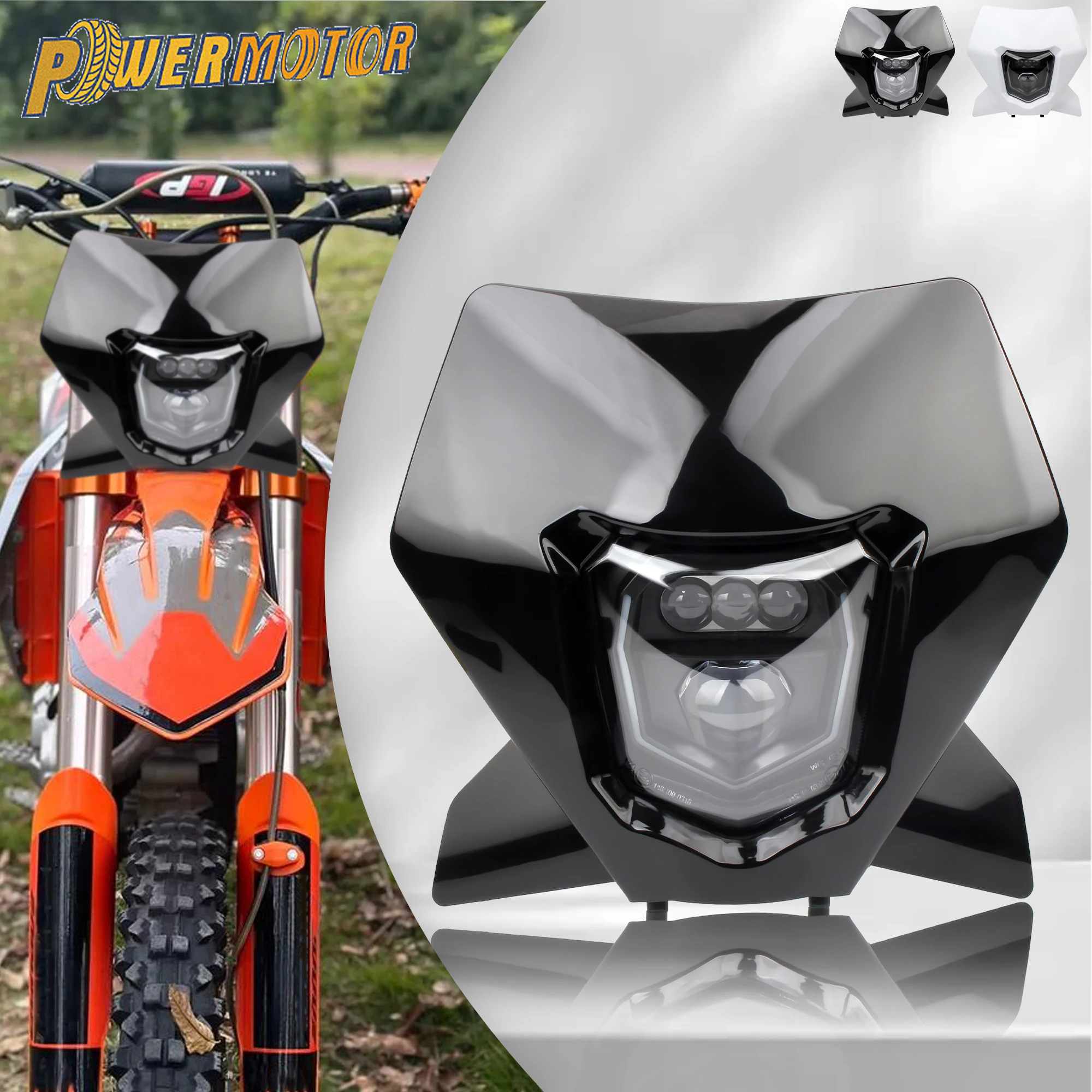 

For KTM EXC SXF XCW MX 250 2023 2024 Motorcycle LED Headlight Assembly Enduro DirtBike Supermoto Headlamp Fairing Modified Parts
