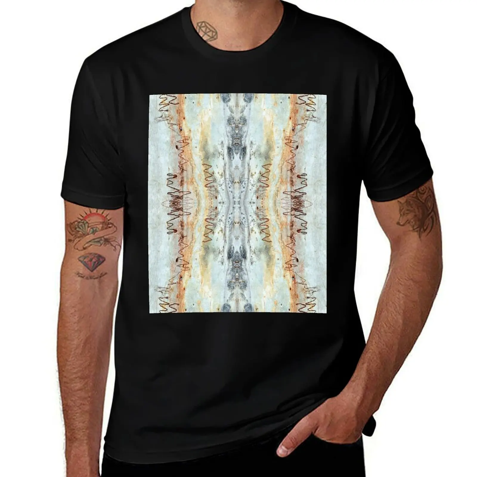 ? Scribbly bark T-Shirt Basic Daily Outfit Short Sleeve Tee