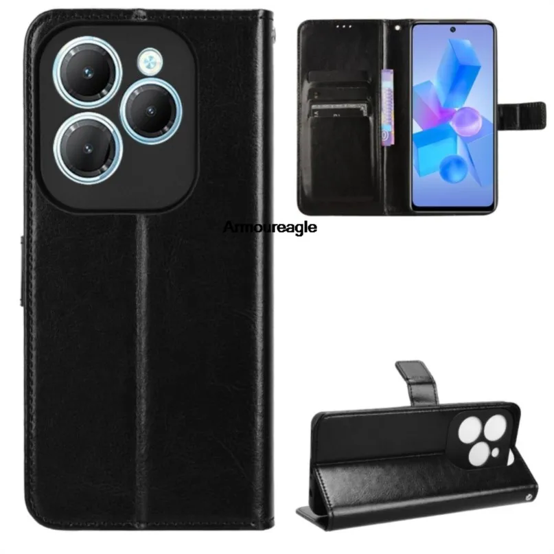 

Защита для infinix hot 40 x6836, роскошный кожаный чехол-бумажник с откидной крышкой для телефона, чехол-подставка для infinix hot 40 pro x6837, держатель для карт 4 г