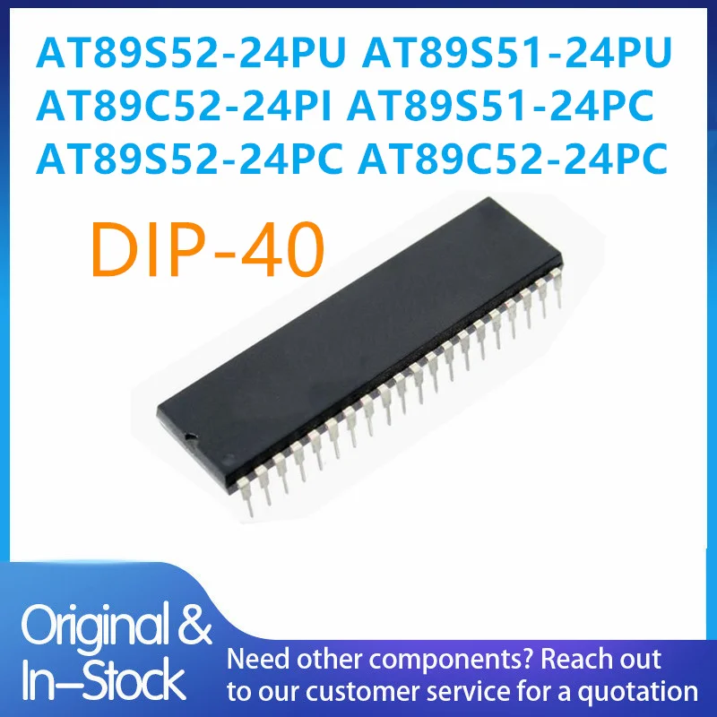 (5piece) 100% New AT89S52-24PU AT89S51-24PU AT89C52-24PI AT89S51-24PC AT89S52-24PC AT89C52-24PC DIP-40